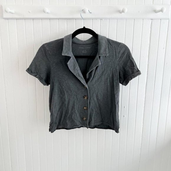 American Eagle Collared Button-Down Shirt - Picture 1 of 4